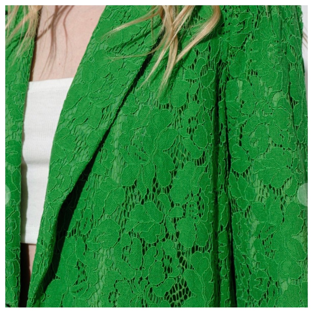 02 MOST BEAUTIFUL Lace Open Blazer Jacket - Picture 3 of 3